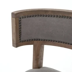 Dining Chairs-Kirkland's Home Dark Moon Canvas Upholstered Dining Chair Gray