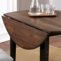 Dining Tables-Kirkland's Home Dark Oak And Walnut 3-Pc. Dining Set Brown