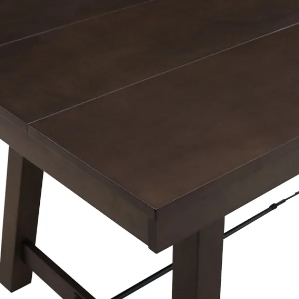 Dining Tables-Kirkland's Home Dark Oak Wood Rustic Dining Table