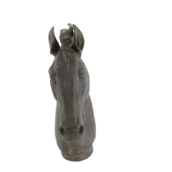 Statues & Figurines-Kirkland's Home Dark Polystone Horse Head Statue Brown