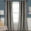 Curtains & Drapes-Kirkland's Home Dark Prima Velvet Curtain Panel Set, 108 In. Gray