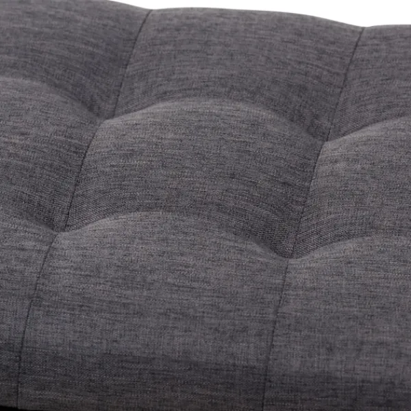 Entryway Furniture-Kirkland's Home Dark Tufted Contemporary Storage Bench Gray