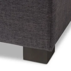 Entryway Furniture-Kirkland's Home Dark Tufted Contemporary Storage Bench Gray