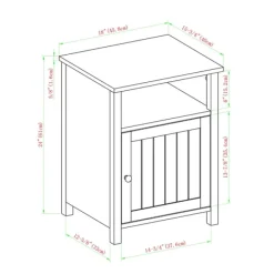Accent & End Tables-Kirkland's Home Dark Walnut Grooved Door Side Table Brown