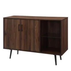Console Tables-Kirkland's Home Dark Walnut Mid-Century Console Table Brown