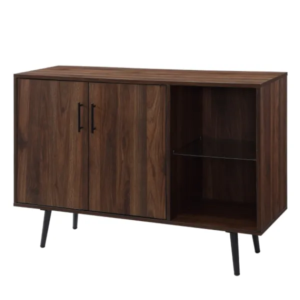 Console Tables-Kirkland's Home Dark Walnut Mid-Century Console Table Brown