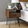 Accent & End Tables-Kirkland's Home Dark Walnut Modern Farmhouse Side Table Brown