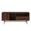 Tv Stands & Media Consoles-Kirkland's Home Dark Walnut Modern Record Storage Tv Stand Brown