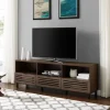 Tv Stands & Media Consoles-Kirkland's Home Dark Walnut Rustic Slat Door Tv Stand, 70 In. Brown