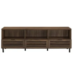 Tv Stands & Media Consoles-Kirkland's Home Dark Walnut Rustic Slat Door Tv Stand, 70 In. Brown