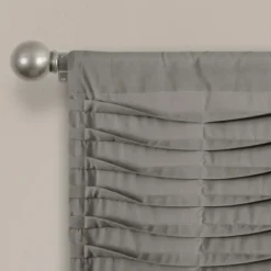 Curtains & Drapes-Kirkland's Home Dark Wave Pattern Valance Gray