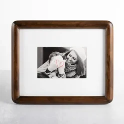 Picture Frames-Kirkland's Home Dark Wood Round Corner Picture Frame, 4X6 Brown