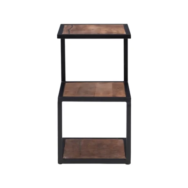 Accent & End Tables-Kirkland's Home Dark Wood Shelves S-Frame Accent Table Brown