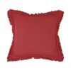 Pillows-Kirkland's Home Dark Woven Fringe Edge Pillow Red