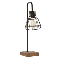 Table Lamps-Kirkland's Home David Metal Shade Edison Task Lamp Brown