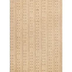 Outdoor Rugs-Kirkland's Home Davon Geometric Striped Outdoor Rug, 8X10 Tan