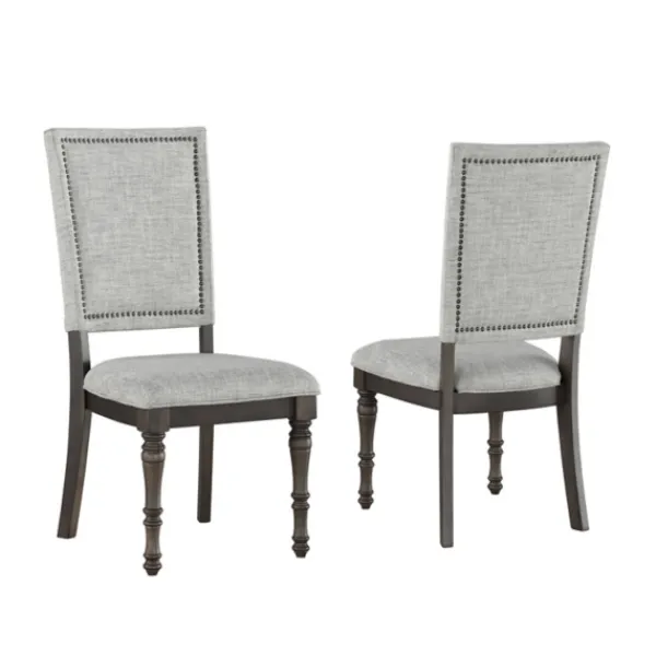 Dining Chairs-Kirkland's Home Dawson Upholstered Dining Chairs, Set Of 2 Gray