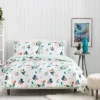Quilts-Kirkland's Home Daydreaming Floral 3-Pc. Queen Quilt Set White/Green/Orange