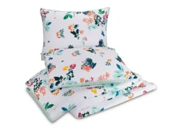 Quilts-Kirkland's Home Daydreaming Floral 3-Pc. Queen Quilt Set White/Green/Orange