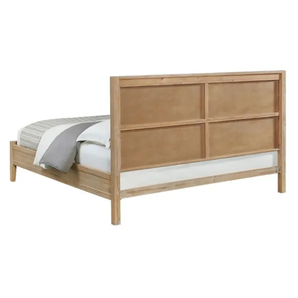 Beds & Headboards-Kirkland's Home Dean Double Driftwood Pine 5-Pc. King Bedroom Set Tan