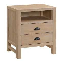 Beds & Headboards-Kirkland's Home Dean Double Driftwood Pine 5-Pc. King Bedroom Set Tan