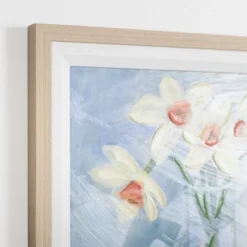 Framed Art-Kirkland's Home December Narcissus Framed Art Print Blue/White
