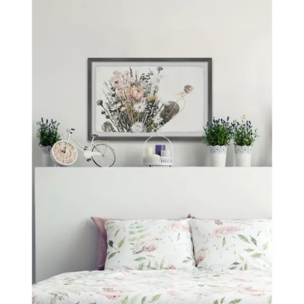 Framed Art-Kirkland's Home Deckled Flowering Bundle Framed Art Print White/Pink/Black
