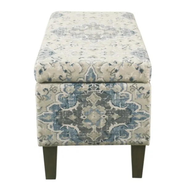 Benches & Ottomans-Kirkland's Home Decorative Antique Storage Bench Blue