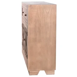 Cabinets & Sideboards-Kirkland's Home Decorative Doors Wood Cabinet Brown