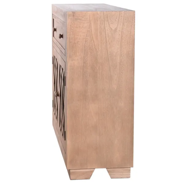 Cabinets & Sideboards-Kirkland's Home Decorative Doors Wood Cabinet Brown
