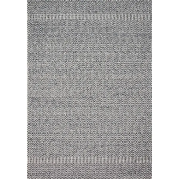 Outdoor Rugs-Kirkland's Home Denim And Gray Zig Zag Outdoor Area Rug, 5X7 Blue/Gray