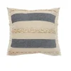 Pillows-Kirkland's Home Denim Blue Braided Stripe Throw Pillow, 24 In. Blue/Tan/Ivory