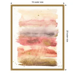 Canvas Art-Kirkland's Home Desert Blooms I Framed Canvas Art Print Pink/Gold