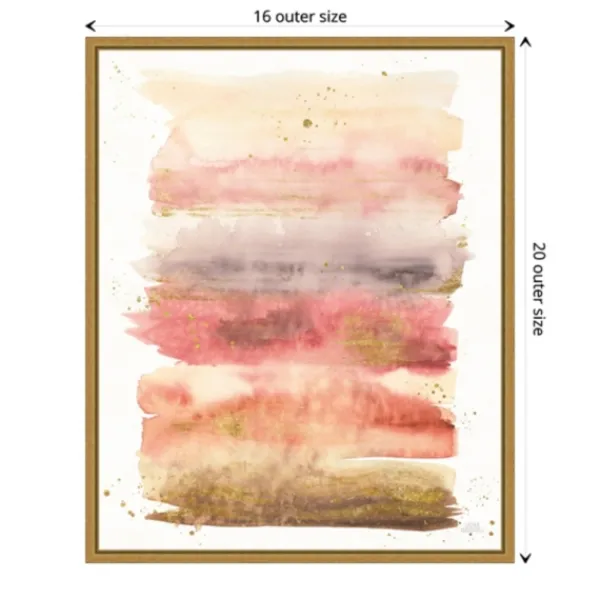 Canvas Art-Kirkland's Home Desert Blooms I Framed Canvas Art Print Pink/Gold