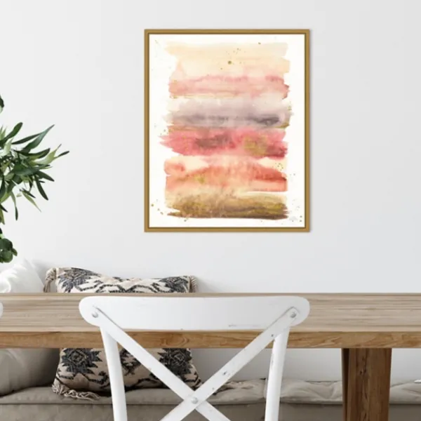 Canvas Art-Kirkland's Home Desert Blooms I Framed Canvas Art Print Pink/Gold