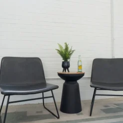 Arrangements & Greenery-Kirkland's Home Desktop Palm Plant In Black Planter Green/Black