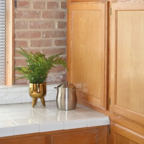 Arrangements & Greenery-Kirkland's Home Desktop Palm Plant In Gold Planter Green/Gold