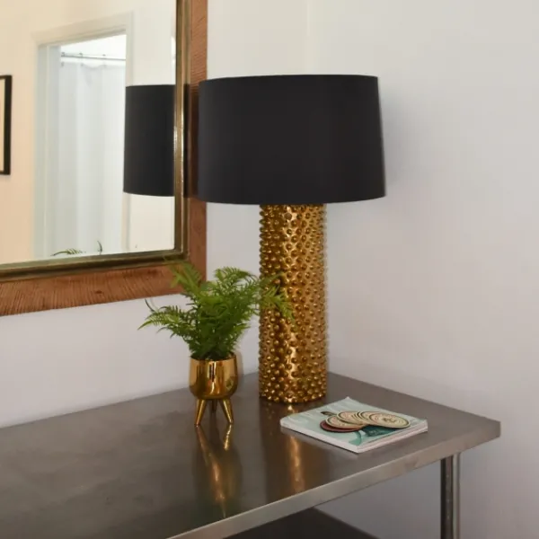 Arrangements & Greenery-Kirkland's Home Desktop Palm Plant In Gold Planter Green/Gold