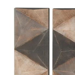 Wall Plaques-Kirkland's Home Devin Dimensional Wood Plaques, Set Of 3 Brown/Gray/White