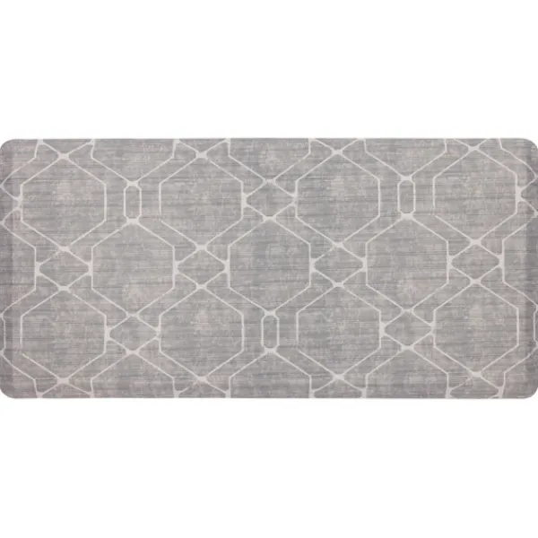Kitchen & Floor Mats-Kirkland's Home Diamond Cushioned Kitchen Mat Gray
