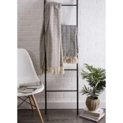 Blankets & Throws-Kirkland's Home Diamond Stitched Throw Gray
