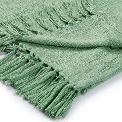 Blankets & Throws-Kirkland's Home Diamond Tufted Cotton Throw Green