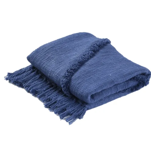 Blankets & Throws-Kirkland's Home Diamond Tufted Cotton Throw Blue
