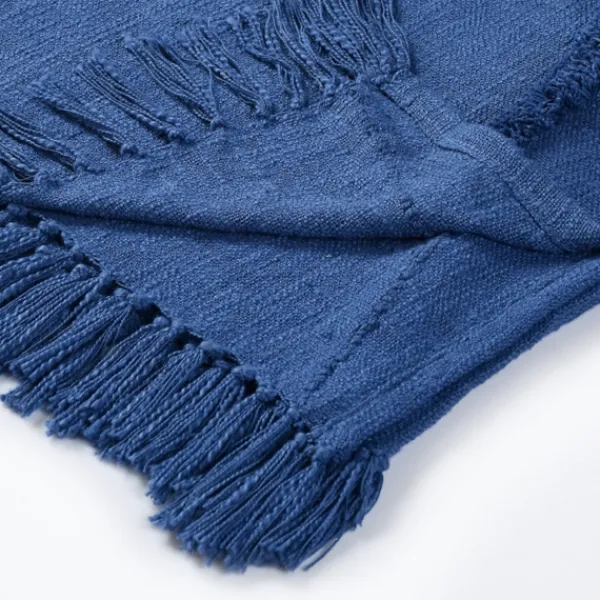 Blankets & Throws-Kirkland's Home Diamond Tufted Cotton Throw Blue