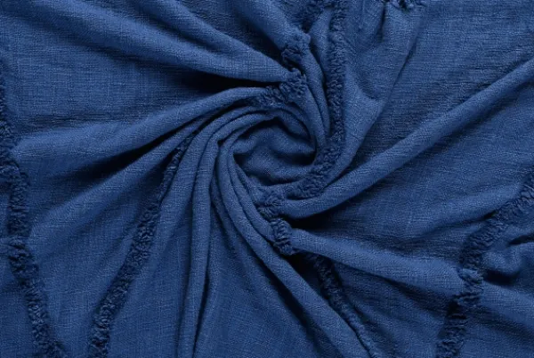 Blankets & Throws-Kirkland's Home Diamond Tufted Cotton Throw Blue