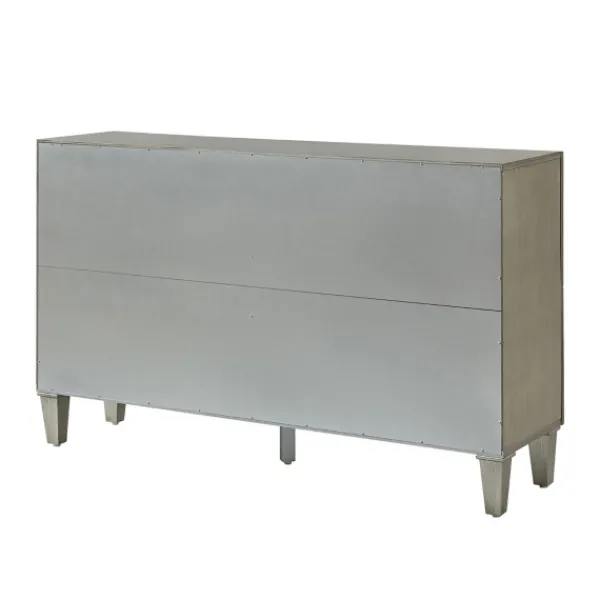 Cabinets & Sideboards-Kirkland's Home Dietrich Wood 4-Door Sideboard Gray