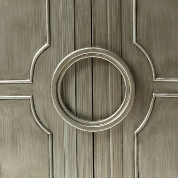 Cabinets & Sideboards-Kirkland's Home Dietrich Wood 4-Door Sideboard Gray