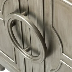 Cabinets & Sideboards-Kirkland's Home Dietrich Wood 4-Door Sideboard Gray