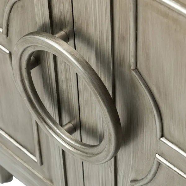 Cabinets & Sideboards-Kirkland's Home Dietrich Wood 4-Door Sideboard Gray