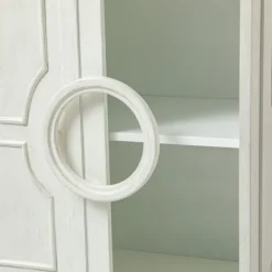 Cabinets & Sideboards-Kirkland's Home Dietrich Wood 4-Door Sideboard White
